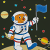 Cartoon Dog Astronaut Diamond Painting