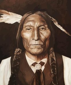 Chief Wolf Robe Diamond Painting