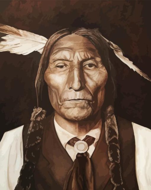 Chief Wolf Robe Diamond Painting