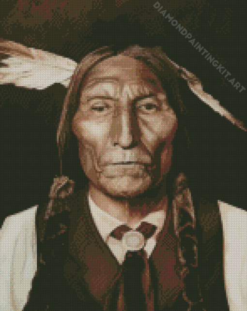 Chief Wolf Robe Diamond Painting