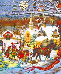 Christmas Small Town Diamond Painting