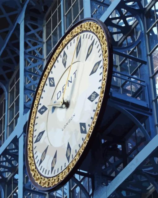 St Pancras Station Clock Diamond Painting