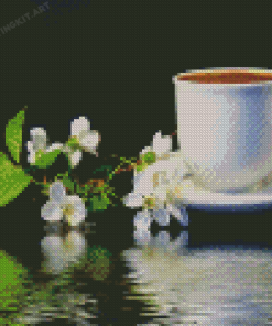 Coffee And Flower Diamond Painting