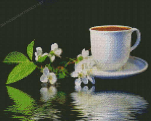 Coffee And Flower Diamond Painting