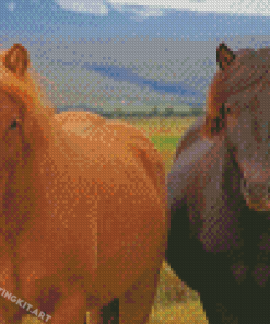 Brown Icelandic Horse Diamond Painting