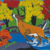 Deer In Stream Diamond Painting