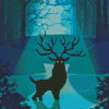 Deer In Moonlight Diamond Painting