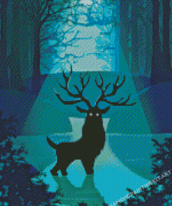 Deer In Moonlight Diamond Painting