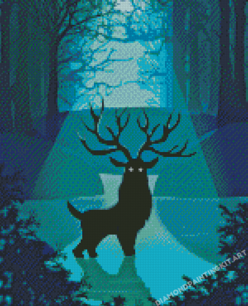 Deer In Moonlight Diamond Painting