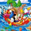 Mickey Mouse Rafting Diamond Painting