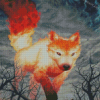 Fantasy Fire Dog Diamond Painting