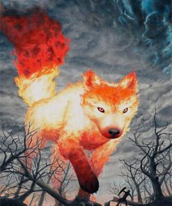 Fantasy Fire Dog Diamond Painting