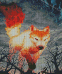 Fantasy Fire Dog Diamond Painting