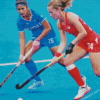 Field Hockey Women Diamond Painting