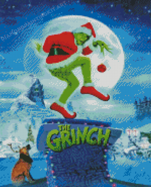 Grinch And Max The Dog Diamond Painting