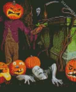 Halloween Graveyard Zombie Diamond Painting