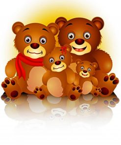 Happy Bears Family Diamond Painting