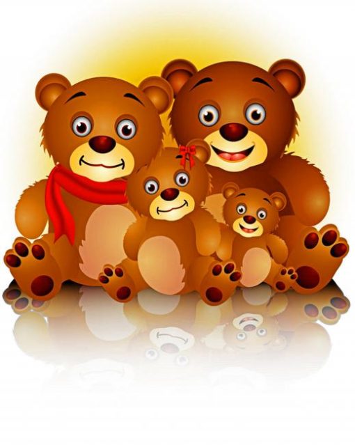 Happy Bears Family Diamond Painting