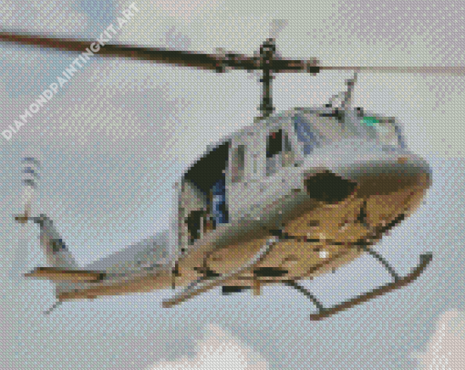 Huey Helicopter Diamond Painting