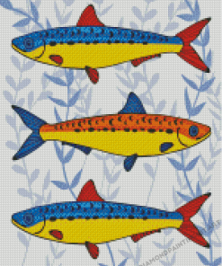 Illustration Sardines Diamond Painting