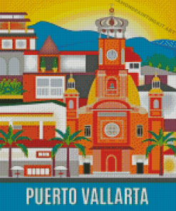 Puerto Vallarta Poster Diamond Painting