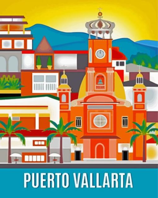 Puerto Vallarta Poster Diamond Painting