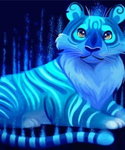 Little Blue Tiger Diamond Painting