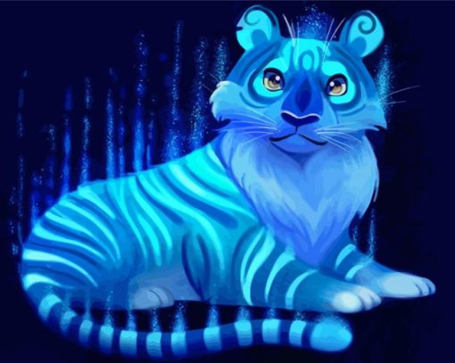 Little Blue Tiger Diamond Painting