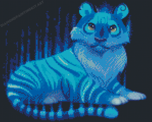 Little Blue Tiger Diamond Painting