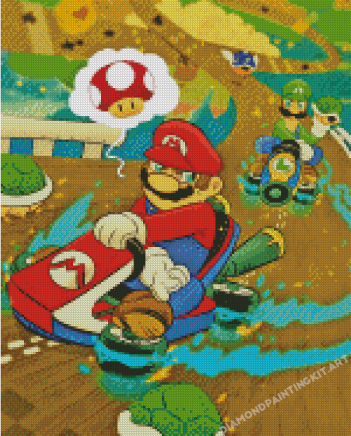 Mario Kart Diamond Painting