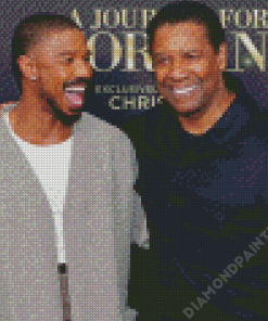 Michael B Jordan And Denzel Washington Diamond Painting