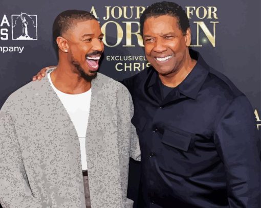 Michael B Jordan And Denzel Washington Diamond Painting