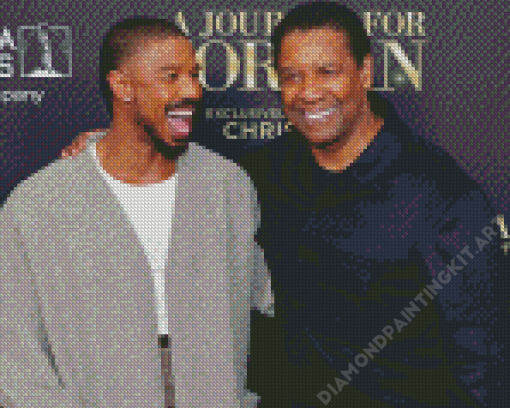 Michael B Jordan And Denzel Washington Diamond Painting