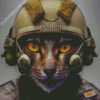 Cool Military Cat Diamond Painting