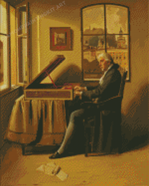 Mozart Playing Piano Diamond Painting