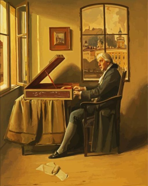 Mozart Playing Piano Diamond Painting