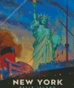 New York Ellis Island Diamond Painting