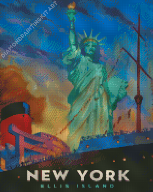 New York Ellis Island Diamond Painting