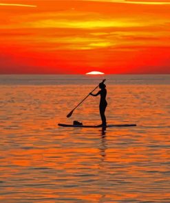 Paddleboardin Silhouette Diamond Painting