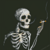 Skeleton Smoking Diamond Painting