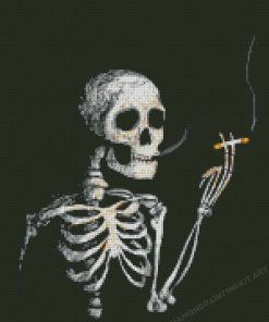 Skeleton Smoking Diamond Painting