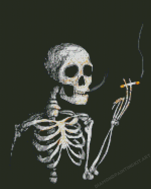 Skeleton Smoking Diamond Painting