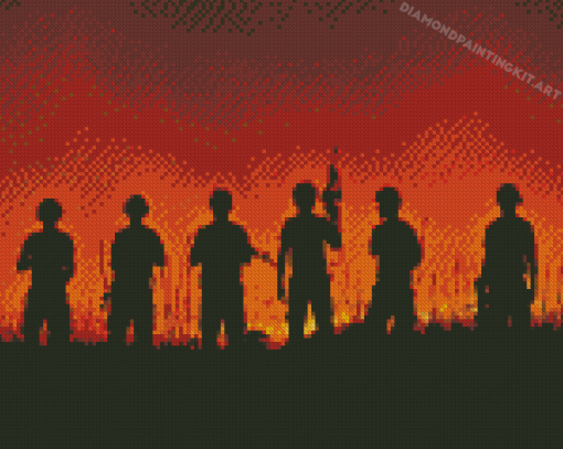 Soldier Silhouette Diamond Painting