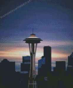 Space Needle Seattle Tower Diamond Painting