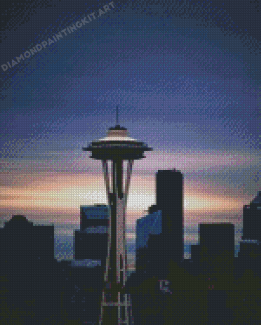 Space Needle Seattle Tower Diamond Painting