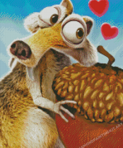 Squirrel Scrat Diamond Painting