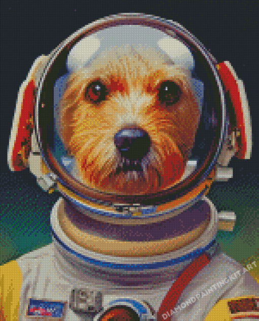 The Astronaut Dog Diamond Painting