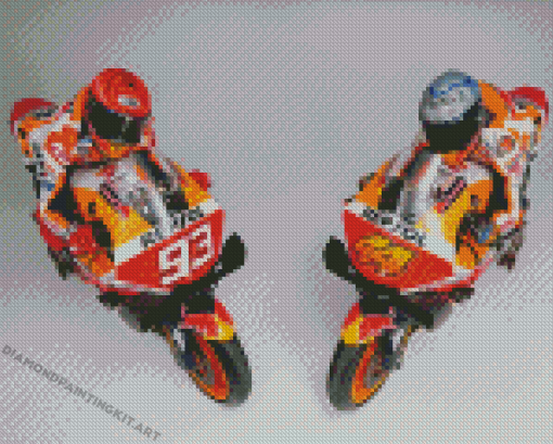 Repsol Honda Motorcycle Diamond Painting