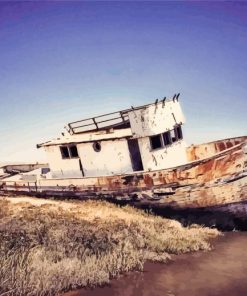 Stranded Boat Diamond Painting