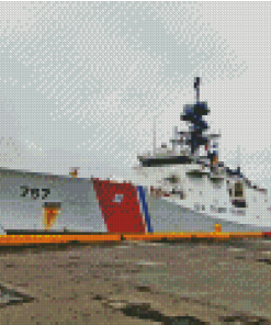 Coast Guard In Harbour Diamond Painting